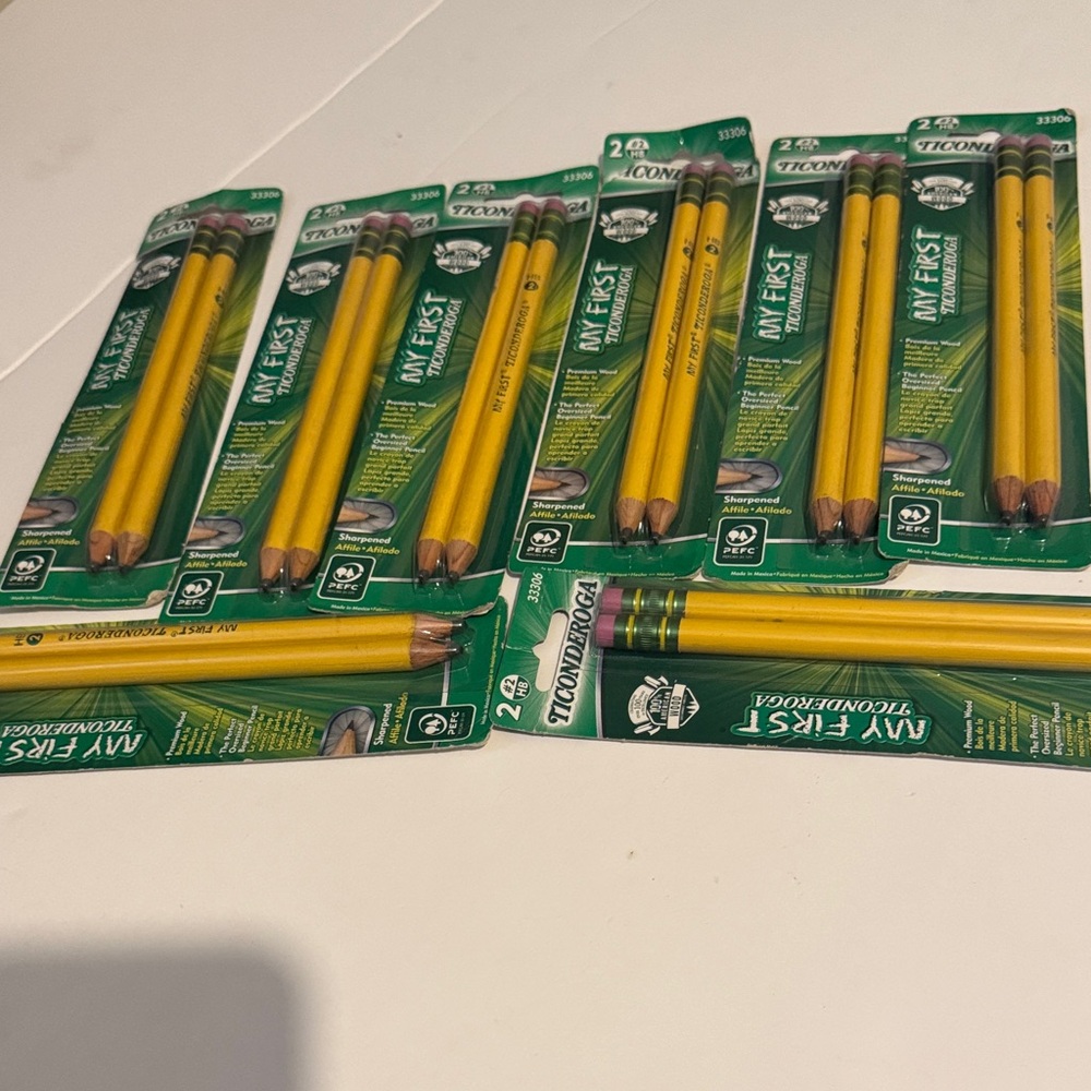 NEW Ticonderoga My First Pencils, Sharpened, 8 Lot Pack of 2